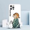 Мультяшный Толстый Тигр Мягкий Чехол для iPhone 16 17 Air 15 14 Pro Max 16E Чехол для Телефона 13 Mini 12 11 7 SE 8 Чехлы с Рисунком Подходящие 16 1