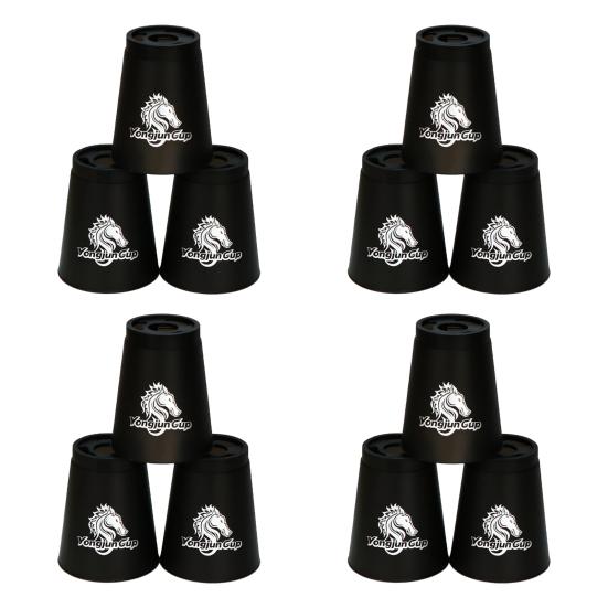 12Pcs/Pack Stacked Cups Anti-deformed Hands-on Skills ABS Useful Adults Kids Sport Stacking Battles Game for Athletics