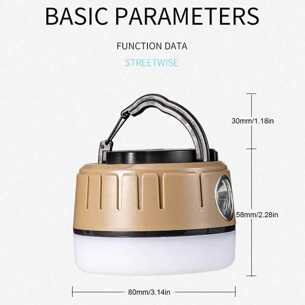 LED Camping Lantern Super Bright Night Emergency Bulb 1800mAh Camping Light 5 Lighting Modes Portable Flashlight IP65 Waterproof