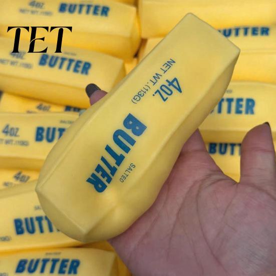DIY Stress Relief Toy Butter Stick Toy, Hollow Fillable Skin with Stopper, Empty Bar Squeeze for Teens Adults
