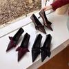 Women Sexy Bow High Heels Pointed Party Shoes Shallow Mouth One Kick Stilettos Women Heels Fashion Wedding Shoes Styles Designer