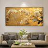 Modern Light Luxury Gold White Phalaenopsis Print Canvas Painting, White Orchid Pearl Wall Art, For Living Room Decor, No Frame