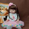 55CM Lifelike Reborn Dolls Realistic Full Silicone Baby Bebe Vinyl Newborn Girl Doll Princess Toddler Toy Gift