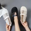 Cloth Shoes Women's Flat Shoes with Hollow Holes Sandals Non-slip Peas Shoes Women's Casual Buckle Comfortable Flat Shoes