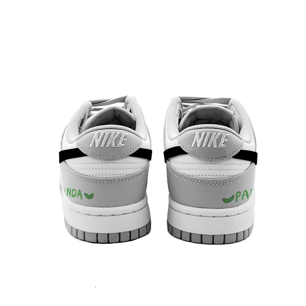 Nike Dunk Swings Panda Abrasion Resistant Low top Skateboard Shoes Men's Gray White DD1391-103(team641-)