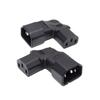 UP C14 Male To C13 Female 10A 3Pin 90 Angled Power Adapter AC Plug Conversion Plug IEC Connector