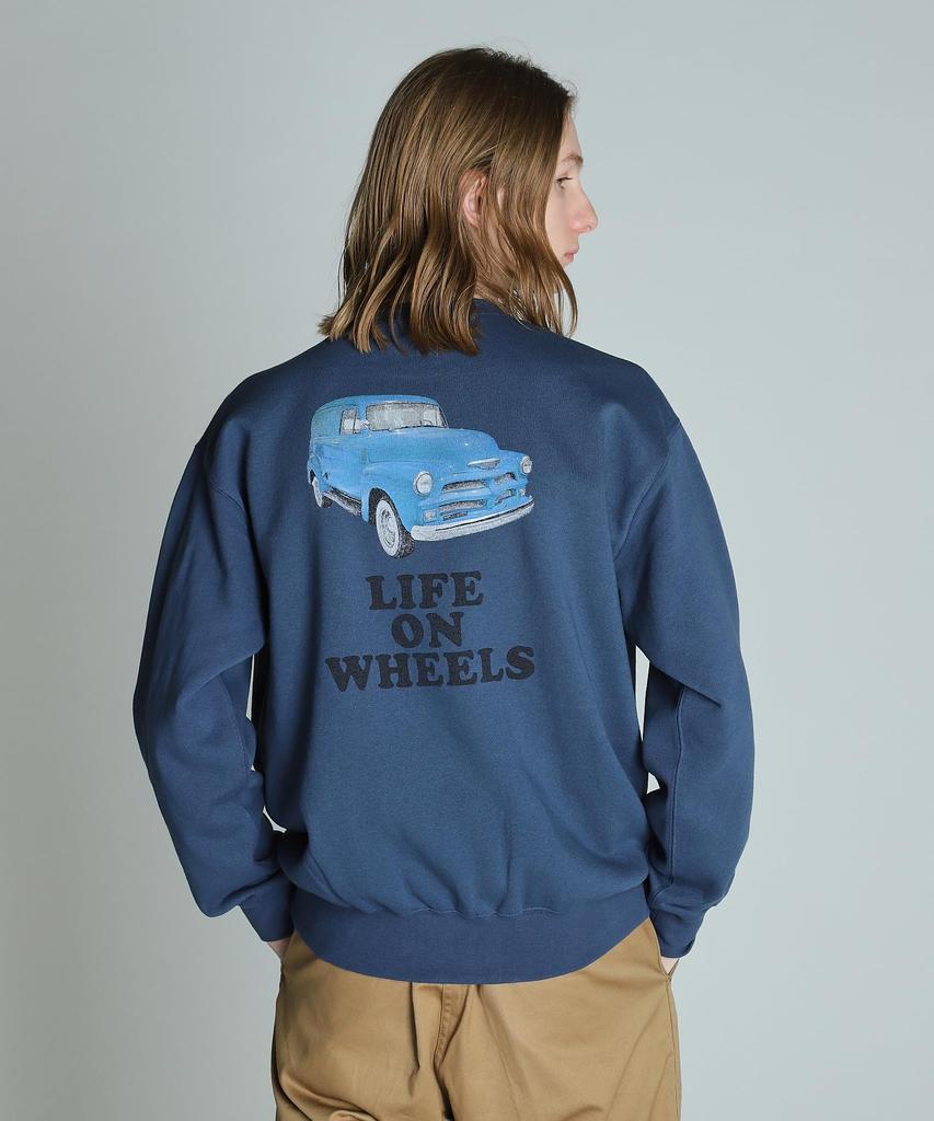 Худи Schott LIFE ON WHEELS CREW SWEAT, Мужское, Размер L (120), Темно-синий, 782-4232002
