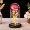 Gold rose glass cover Christmas creative LED light, Valentine's Day and Mother's Day gift ornament