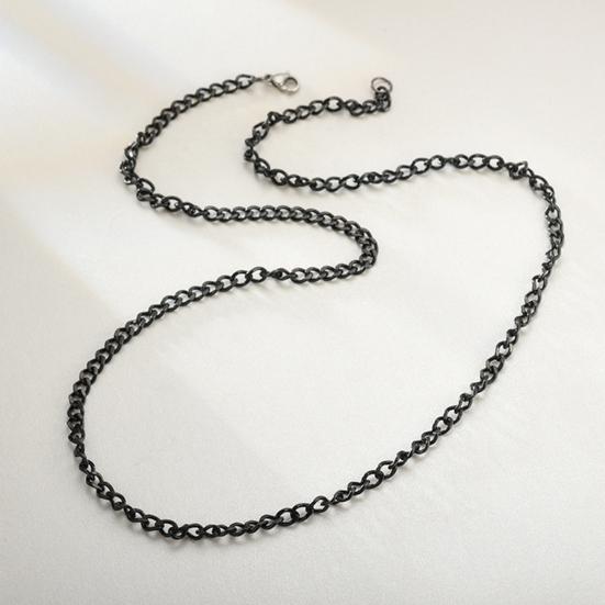 Цепочка-ожерелье для мужчин и женщин, серебряная, золотая, черная, тонкая, кабельная, хип-хоп, украшения для свиданий, ежедневных, банкетных, вечеринок