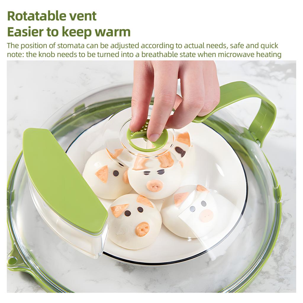 Крышка от брызг для микроволновой печи для еды   Прозрачная защита от брызг для микроволновой печи Крышка для плиты с ручкой   Регулируемые отверстия для выпуска пара