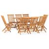 Day and Night - Day and Night Folding Garden Dining Set 9 Pieces Solid Teak Wood