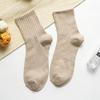 Женские носки средней длины на весну и осень, впитывающие пот и дезодорирующие носки из чистого хлопка, без косточек и с ворсом, препятствующим образованию катышков