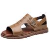 Open-toe Summer Man Sandals Breathable Mens Casual Shoes Outdoor Mens Leather Sandals New Quick Dry Beach Shoes Roman Sneakers