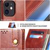 Luxury Retro Slim Leather Phone Wallet Case Stand For iPhone Xiaomi Redmi Huawei Samsung Google OnePlus Magnetic Card Flip Book Cover Bag