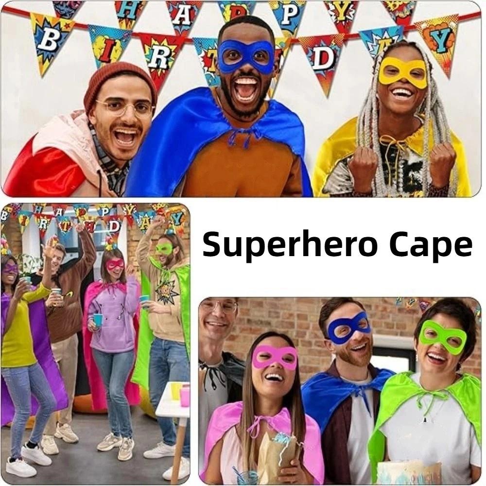 2Pcs/Set Cosplay Costume Halloween Superhero Cloak Halloween Cloak Costume Set Masquerade Dance