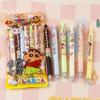 6 шт./компл. кавайный карандаш Shin-Chan гелевая ручка симпатичная 0,5 мм черная ручка для письма гладкая ручка мультфильм школьные канцелярские принадлежности подарок