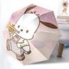 1pc Pochacco Pattern Automatic Umbrella is Fashionable and Good-Looking, a Portable 3-Fold Umbrella, Suitable for Travel and Daily Use, a Travel Umbre