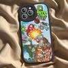 Чехол для телефона Plants vs Zombies для iPhone 16 15 14 13 Pro Max 11 12 Plus Кожаный силиконовый чехол