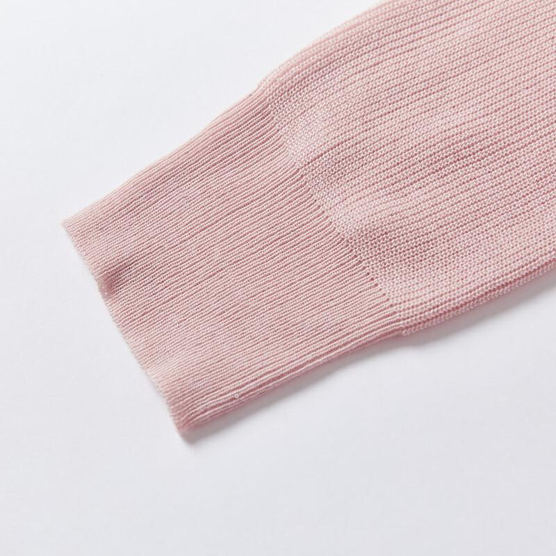 Xiangying New Chinese Style Pink Lace Knit Cardigan