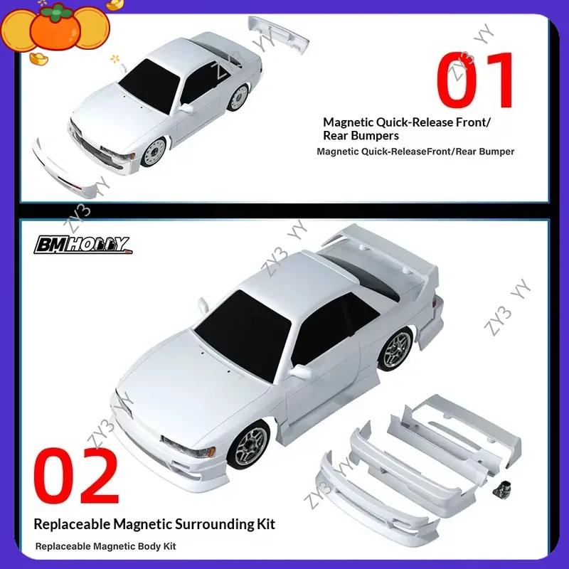 2026 Fr Legends 1/28 Rwd RC Дрифт-гоночный автомобиль S13 Bmrx Fld с 2,4 ГГц пультом дистанционного управления, дрифт-гоночные шины для RC-энтузиастов