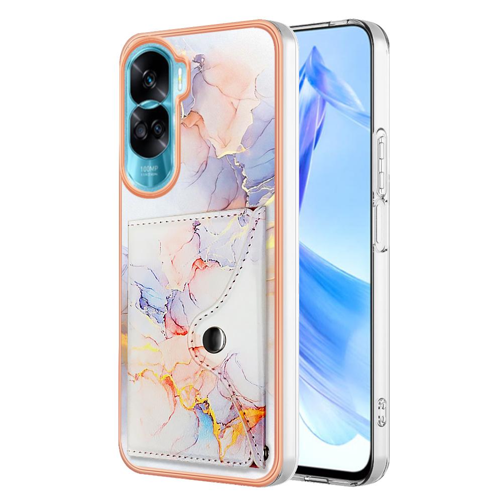 Чехол для телефона с цветным мрамором IMD и слотами для карт Honor 200 Lite, Honor X7b, Honor X8b, Honor X9b, Honor 90, Honor Magic5 Pro, Honor X6a, Honor X7a..