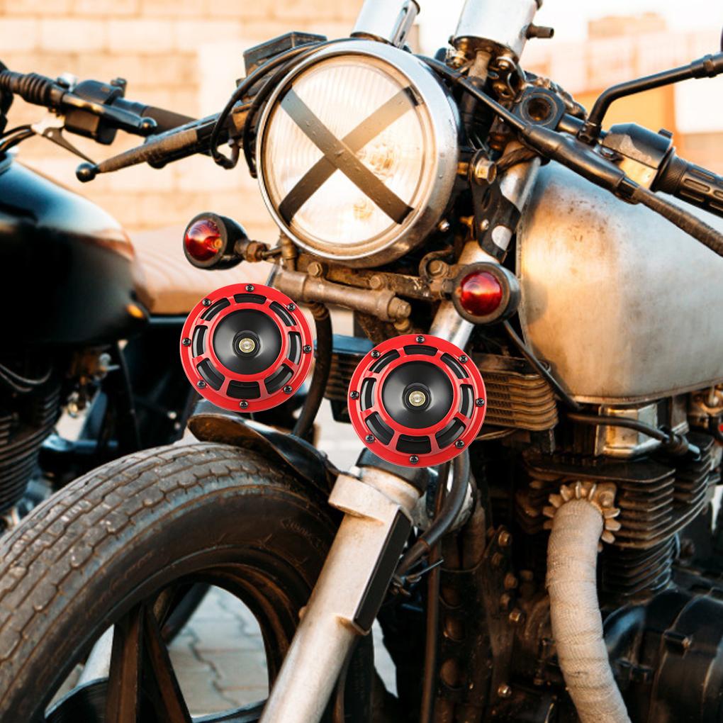 2 шт. автомобильные гудки 12 В мотоциклетные модифицированные трубы супер громкий электрический громкоговоритель для грузовика автофургона красный