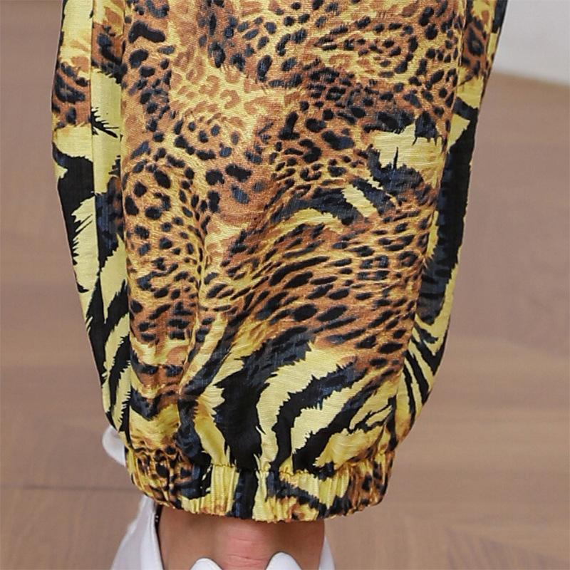 Летние женские повседневные свободные брюки-фонарики больших размеров с леопардовым принтом Pops Pant