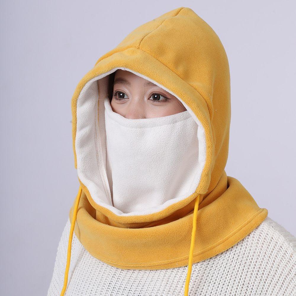 Men and Women Outdoor Cycling Masks for Neck Protection and Cold Protection Integrated with Velvet Face Protection Ski Pullover Hat