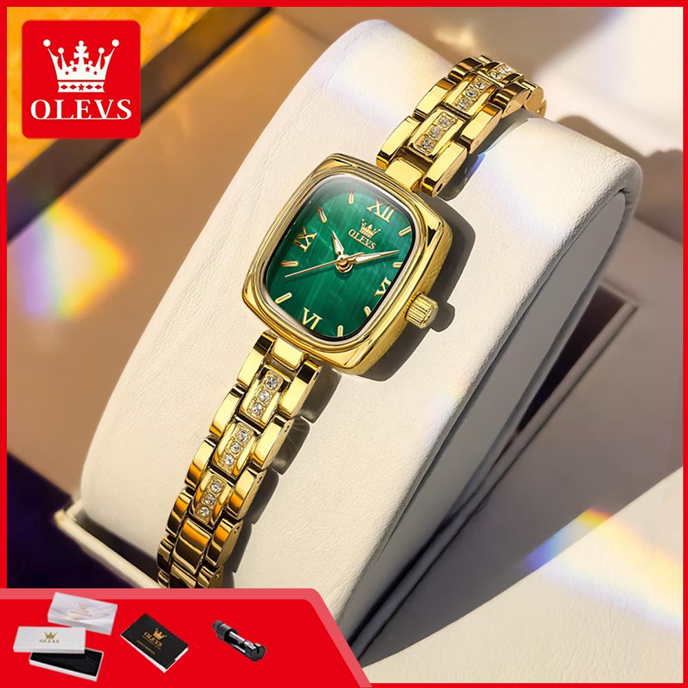 OLEVS 3695 Original Gold Watch Elegant Luxury Quartz Watch for Women Waterproof Luminous Fashion Ladies Dress Quartz Wristwatch