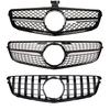 For Mercedes C-Class W204 C43 2007-2014 Front Bumper Grille Mesh Gloss Black ABS Replacement Sporty Upgrade Tuning Accessories