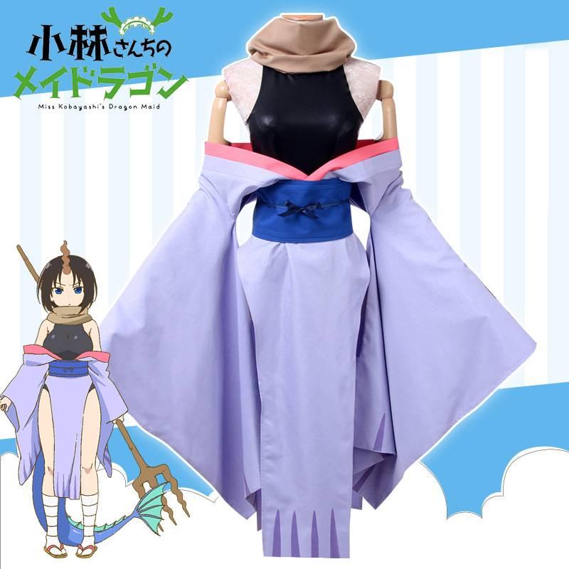 Полный комплект костюма для косплея «Дракон-горничная Кобаяси» Эльма Лукоа