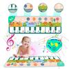Coolplay 110x36cm Musical Piano Mat for Kids Toddlers Floor Keyboard Dance Mat with 8 Animal Sounds Baby Mat Educational Toys WBL