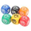 12Pcs Finger Guessing Game Dice 6 Sided 6 Colors 20mm Rock Paper Scissors Game Dice for Adults Kids Family Party