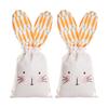6/1Pcs Easter Bunny Linen Gift Bags Rabbit Carrot Sweet Candy Snack Bags with Drawstring for Easter Party Decoration Kids Favors