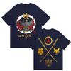 Japanese Game Ghost of Yotei Graphic pure cotton mens shirt ukiyoe style ONeck Short Sleeve womens fashion Tshirt