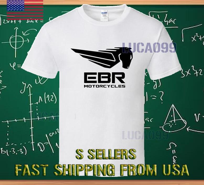 НОВАЯ ФУТБОЛКА EBR MOTORCYCLES ЛОГОТИП RACING Футболка СМЕШНАЯ РАЗМЕРЫ S-5XL