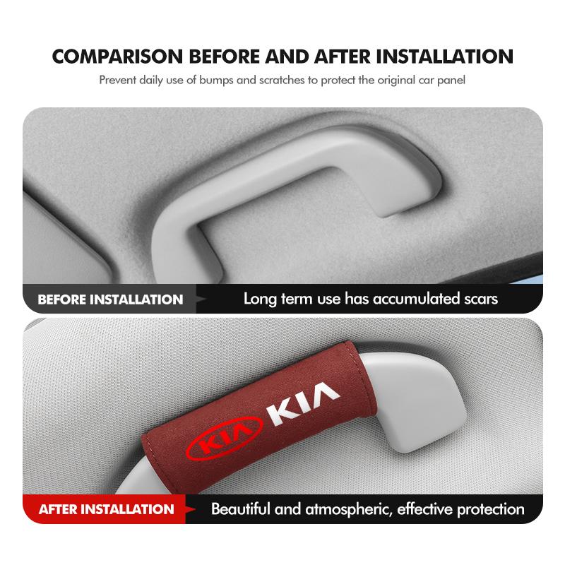 AEG1 Car Roof Armrest Handle Cover Anti-Scratch protective Case Interior accessories For KIA Cerato Soul Venga Forte Spectra Sedona