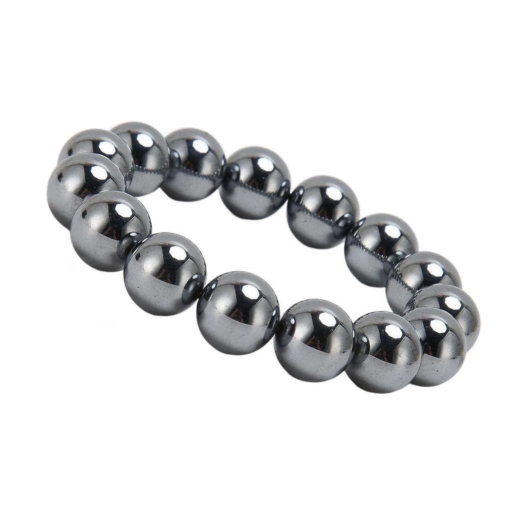 14 мм браслет из терагерцового камня способствует циркуляции крови круглые бусины браслет Chian для женщин мужчин