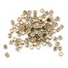 100x Assorted Metallic Acrylic Alphabets Letter Cube Beads Pony Beads Silver