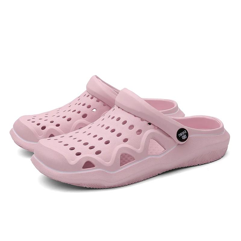 Women Men Slippers Beach Sandals Summer Men Slides EVA Sole Camouflage Sandals for Water Sports Hole Shoes Plus Size 36-45