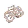 Hair Claw Hollow Bow Shape Colorful Transparent Texture Stable Grip Shark Clip Bun Half-Tied Hair