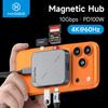 Hagibis Магнитный USB C Хаб Type-C Мультипортовый Адаптер Док-станция 4K HDMI 100W PD Для Macbook 17/16 Pro Thunderbolt 4