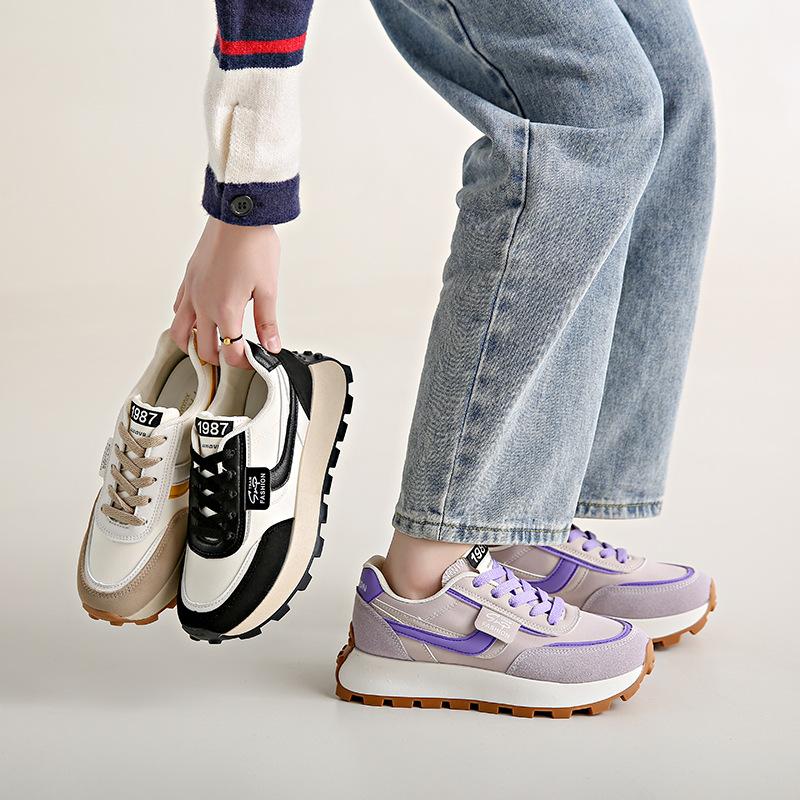 2025 Autumn New Casual Shoes Female Student Sports Running Shoes Ins Trendy Platform Korean Version Forrest Gump Shoes Female G6803