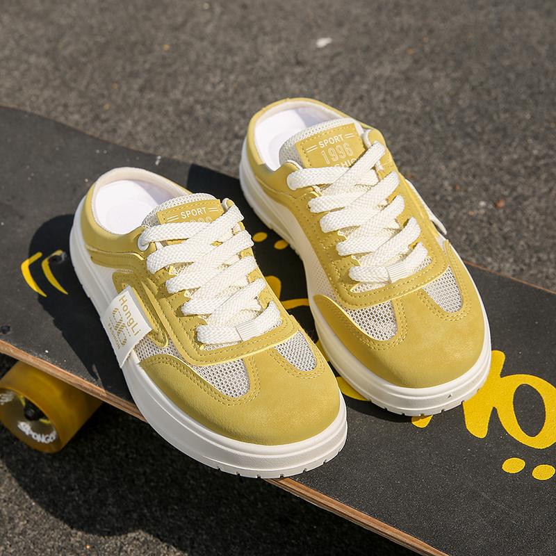 Мода CRLAYDK Летние женские мюли на удобной стельке, слипоны, сетчатые тапочки, женские лоферы-слайды без задника, повседневные плоские туфли для ходьбы