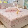 100%Cotton Fitted Bed Sheet Pink Cartoon Style Bedsheets For Kids Single Mattress Cover Drap De Lit Sheets(Without Pillowcase)