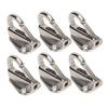 Boat Fender Hangers 6 Pcs Fender Hooks Stainless Steel Heavy Duty Spring Buckle Type Fender Hanger for Home Marine Engineering