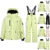 Children's Fashion Skiwear Set Boys' And Girls' Thickened Waterproof Warm Ski Suit Jacket And Trousers Outfit Set