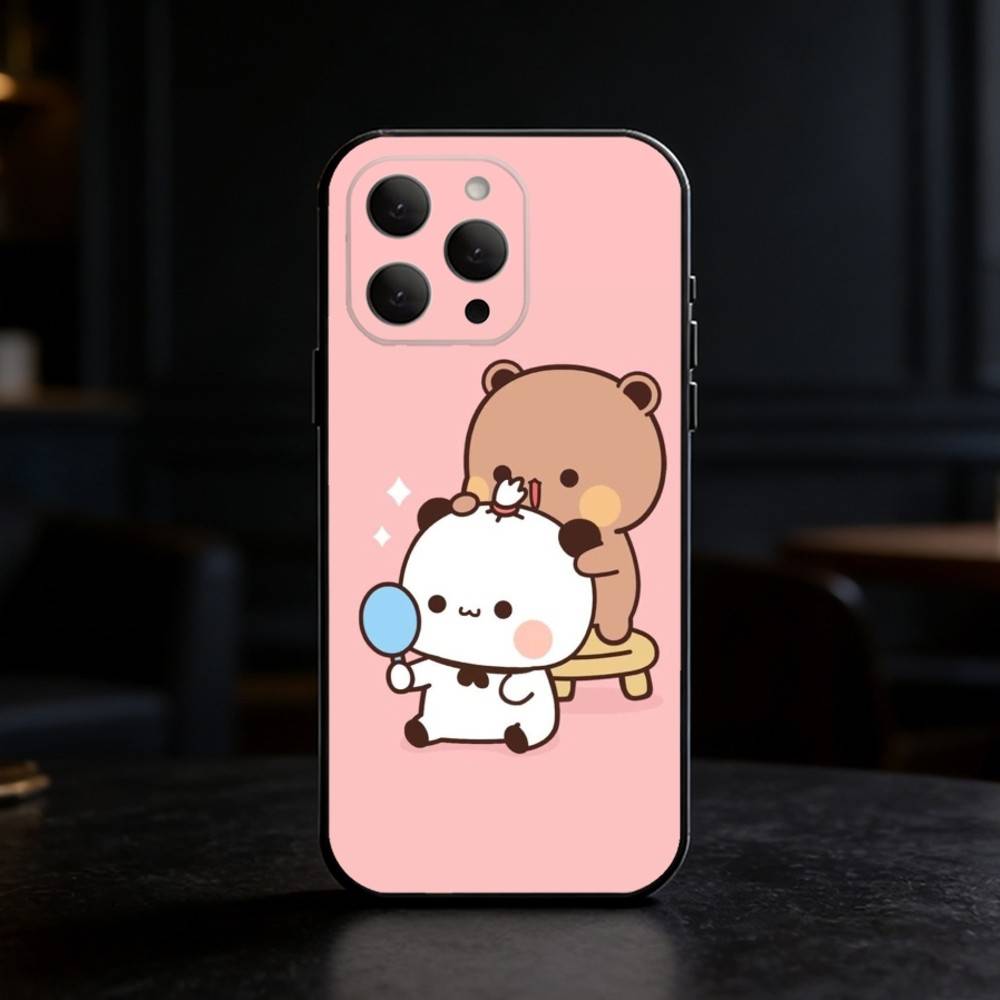Милый Чехол Для Телефона BuBu DuDu Для iPhone 17,16,15,14,13,12,11 Plus,Pro,Max,Mini Силиконовый черный Мягкий Чехол