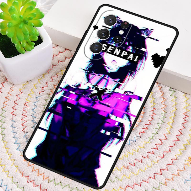 Милый Глитч Анимация Девочки Чехол для Телефона для Samsung Galaxy note 10 pro S26 Ultra S23 S24 FE S25 S21 S22 PLUS ударопрочный Чехол