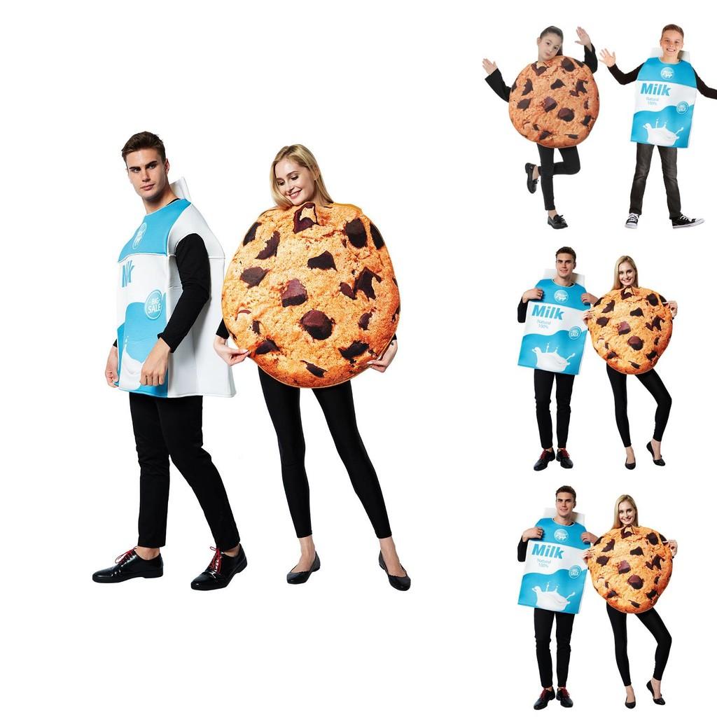 Unisex Halloween Costume Milk Cookie Pair For Stage Performance And Party Events